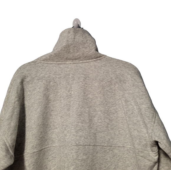 Old Navy Mens Light Gray 1/4 Zip Fleece Lined High Neck Pullover Sweater Size M - Picture 3 of 10